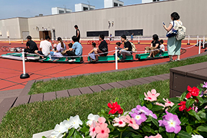 ①Mini-train test ride event