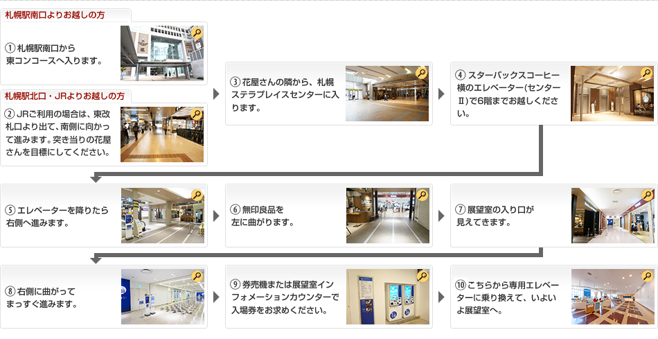 札幌駅（徒歩・JR）からのアクセスガイド